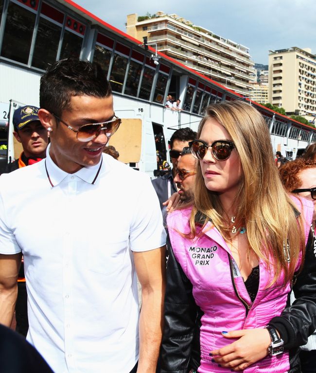 Ronaldo bezoekt Alonso en Button in Monaco