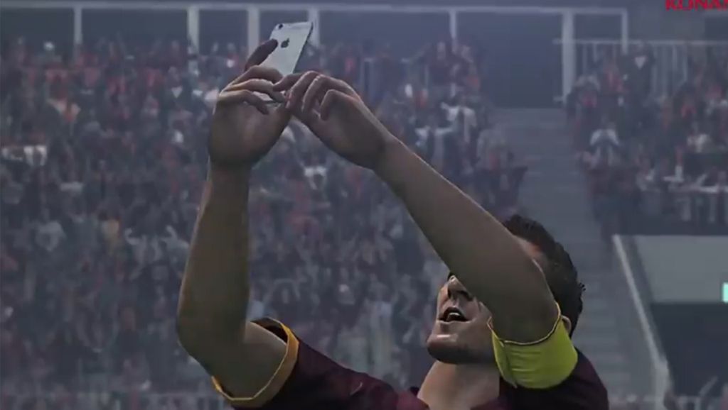 Selfie van Totti in PES 2016