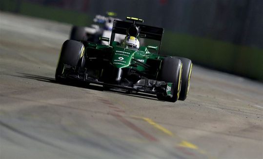 Caterham racet in Abu Dhabi