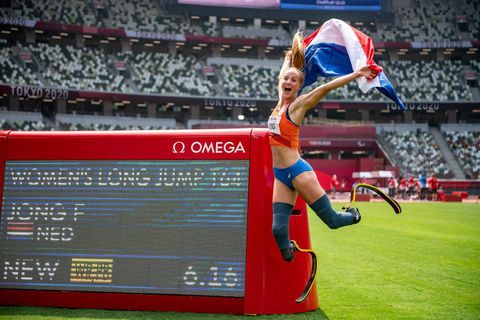 Goud én wereldrecord voor Fleur Jong bij verspringen, brons voor Marlene van Gansewinkel
