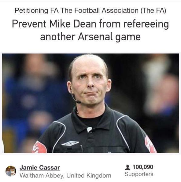 Arsenal-fans hebben het helemaal gehad met Mike Dean