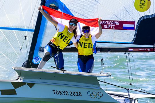 Reactie van bronzen zeilduo Bekkering/Duetz: 'Over een half uurtje zijn we echt blij'