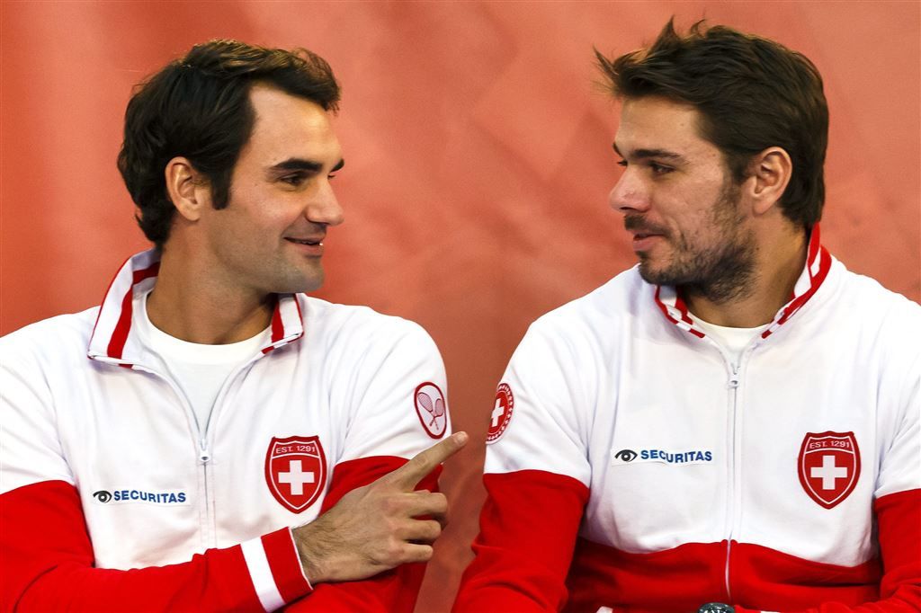 Federer en Wawrinka in dubbel
