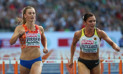 Nadine Visser komt nét te kort voor medaille op 100 meter horden (video)