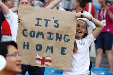 Ondanks het mislopen van de finale is 'Its coming home' weer de Nr. 1 in Engeland