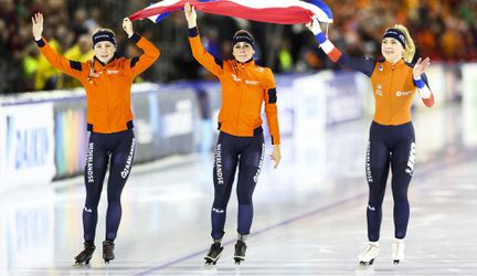 Nederlandse vrouwen winnen met overmacht de ploegenachtervolging op EK afstanden