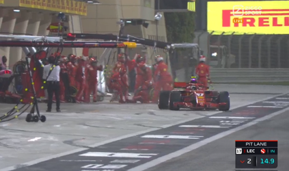 Monteur van Ferrari breekt been tijdens pitstop van Räikkönen (video)
