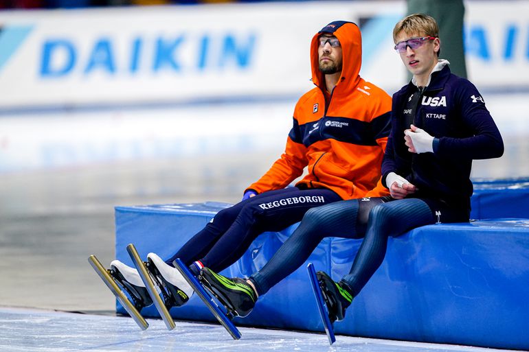 Lolbroek Kjeld Nuis jaagt verwarde Amerikaanse topschaatser stuipen op het lijf: 'Hij schrok een beetje'