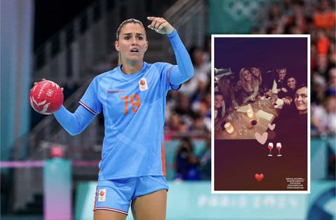 Handbalicoon Estavana Polman heeft het gezellig met Ajacied in aanloop naar verrassende rentree