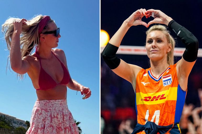 Oranje-volleybalster Laura Dijkema gaat op Ibiza mee in Memphis Depay-hype en inspireert collega's