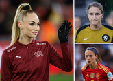 Alisha Lehmann, Aitana Bonmatí en Vivianne Miedema zijn de speelsters om op te letten dit EK vrouwenvoetbal. ©Getty Images/Pro Sots, beeldbewerking Sportnieuws.nl.