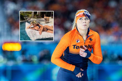 Foto van genietende Jutta Leerdam valt in de smaak bij verloofde Jake Paul: 'Mijn liefdes'