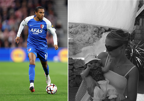 Topvoetballer Calvin Stengs (27) deelt vertederende beelden met pasgeboren dochter op familievakantie