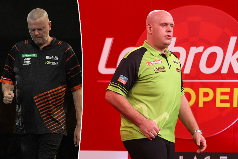 Michael van Gerwen en Raymond van Barneveld beleven pijnlijke dag op UK Open