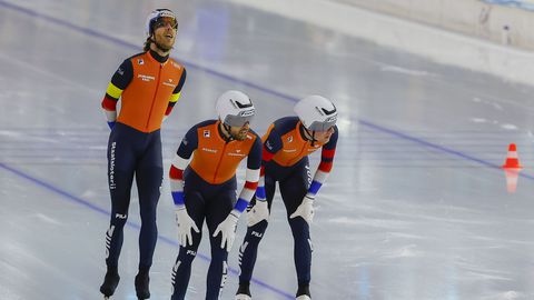 Jorrit Bergsma keert na zes jaar afwezigheid met brons terug in Nederlandse ploegenachtervolging