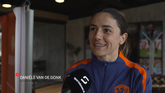 Daniëlle van de Donk voor de camera van Sportnieuws.nl