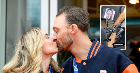 Topschaatser Kjeld Nuis vult levensgrote tattoo van vriendin Joy Beune verder aan met nieuwe details