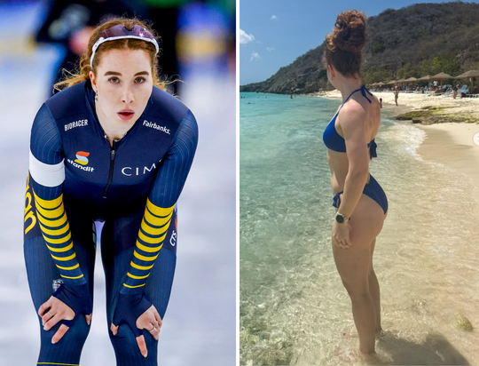 Nederlandse topschaatsster geniet met teamgenootje van zonnige primeur: 'Waarschijnlijk niet voor het laatst'
