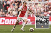 Steven Berghuis tijdens de Eredivisiewedstrijd tussen Ajax en Sparta en deelt oude voetbalfoto van vader op Instagram © Getty Images, Instagram @stevenberghuis, beeldbewerking Sportnieuws.nl