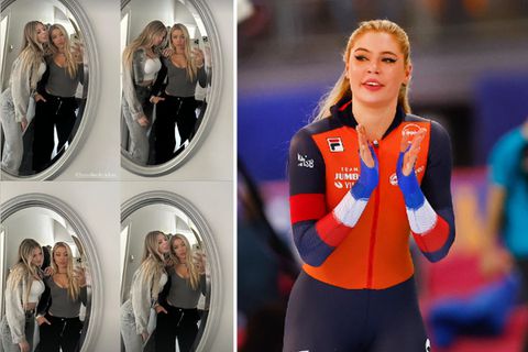 Jutta Leerdam viert verjaardag van 'beste vader ooit' en poseert met haar zusje