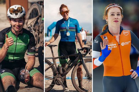 Schaatsster Antoinette Rijpma-De Jong slaat meteen toe bij debuut: gouden plak op de fiets