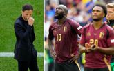 Domenico Tedesco (l) is de schuldige van de vroege uitschakeling van België op het EK. ©AP, beeldbewerking Sportnieuws.nl.