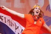 Kelly Zeeman na het winnen van het EK in 2017 met Nederland. ©Pro Shots.