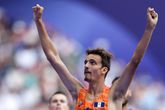 Stefan Nillessen nadat hij zijn serie won op de 1500 meter in Parijs ©Getty Images