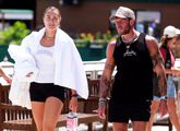 Georgios Frangulis (rechts) is de vriend van toptennisster Aryna Sabalenka. ©Getty Images