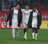 Samuel Chukwueze, Tijjani Reijnders en Noah Okafor van AC Milan ©Getty Images