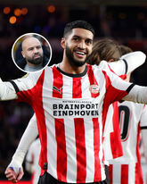 Ali Boussaboun lovend over PSV'er Ismael Saibari. ©Getty Images en Pro Shots, beeldbewerking Sportnieuws.nl.