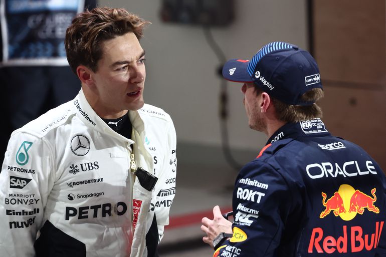 Max Verstappen had voor race in Qatar confrontatie met George Russell: 'Het echte citaat was een stuk grover'