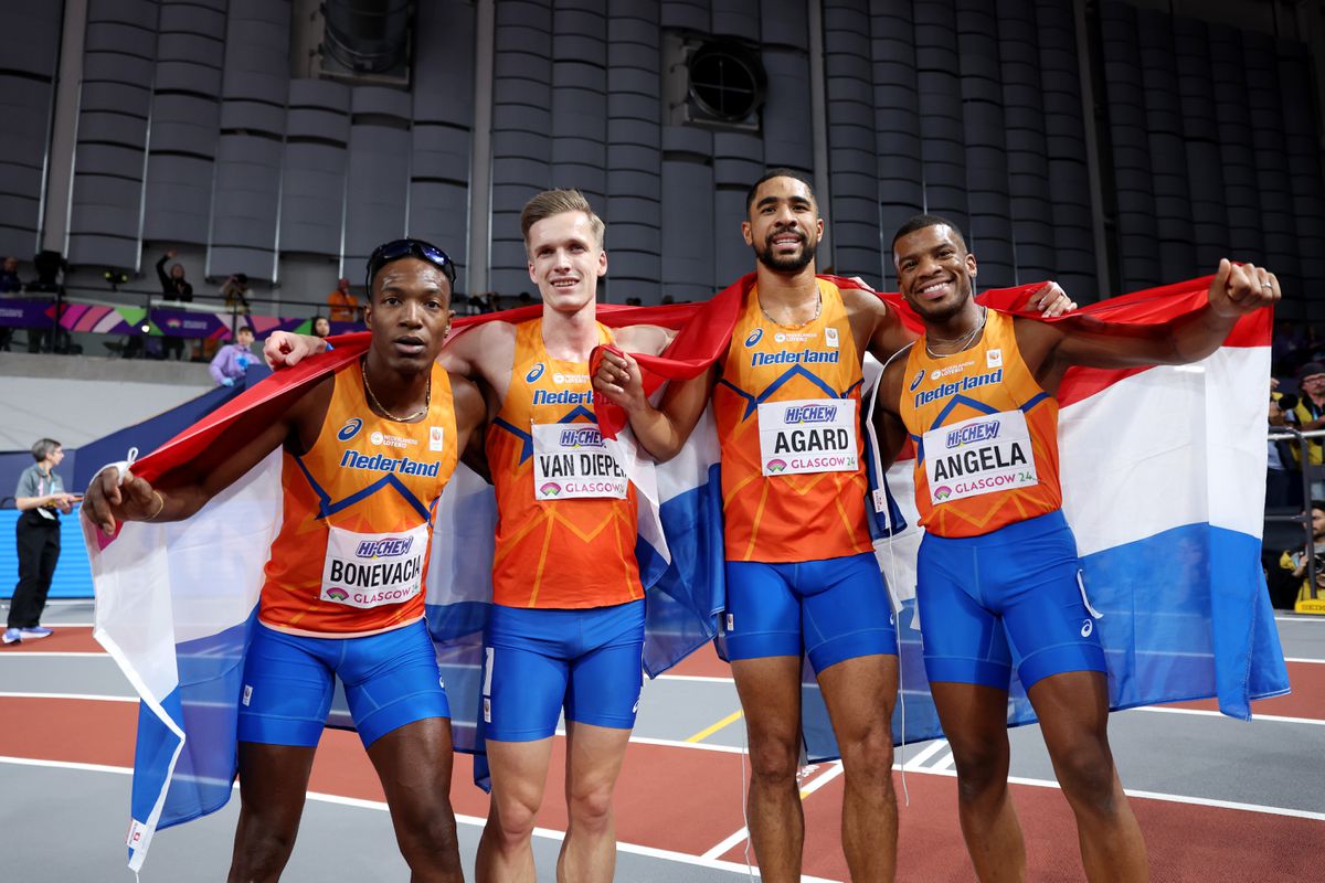 Nederlandse estafettemannen pakken met nationaal record brons bij WK indoor