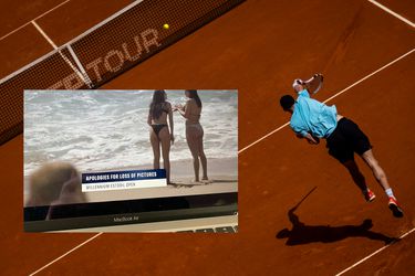 Tennistoernooi zegt sorry: live beelden van het strand en vrouwen in bikini in plaats van toptennis
