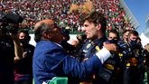 Antonio Perez en Max Verstappen. © Getty Images