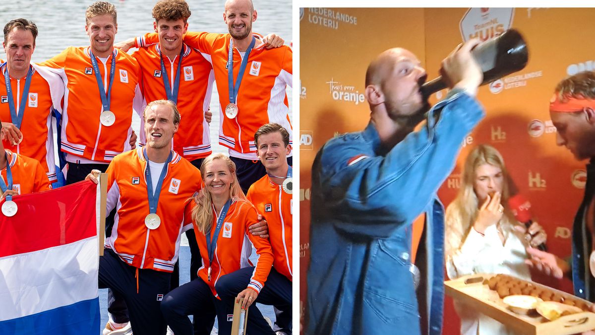 Zuipende roeiers van Holland Acht proppen Tess Lieder-Wester vol bitterballen: 'Waarom winnen jullie nu pas?'