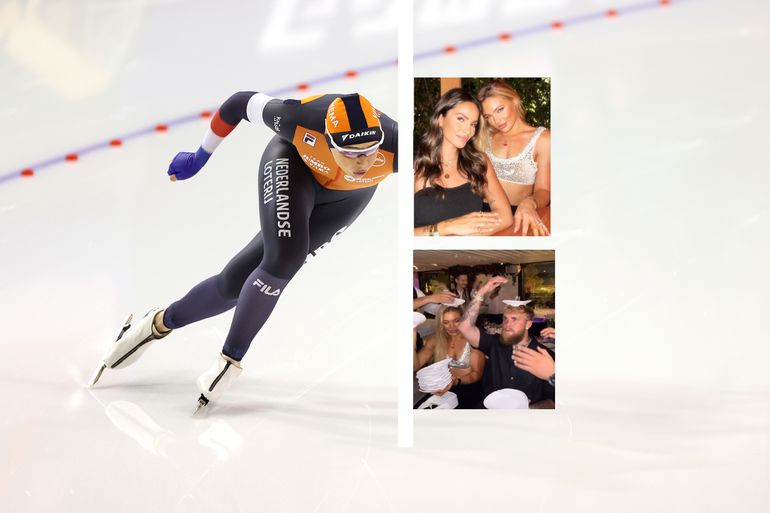 Gekkenhuis voor Jutta Leerdam: schaatsdiva ligt in een deuk om bizarre actie Jake Paul én bezoekt beroemde collega