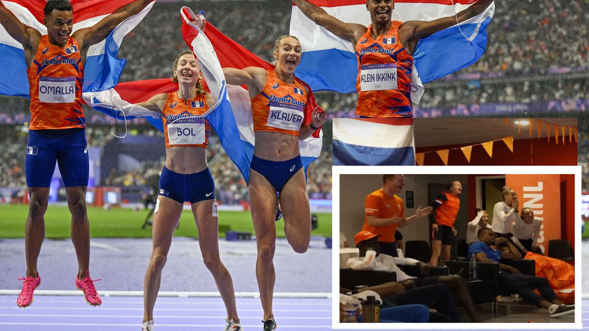 Zo reageerde het atletenhuis van TeamNL op magistrale estafettegoud van Femke Bol en co