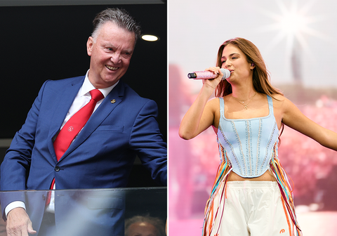 Louis van Gaal zorgt voor hilariteit met bekende zangeres Roxy Dekker: 'Zo kende ik jou niet'