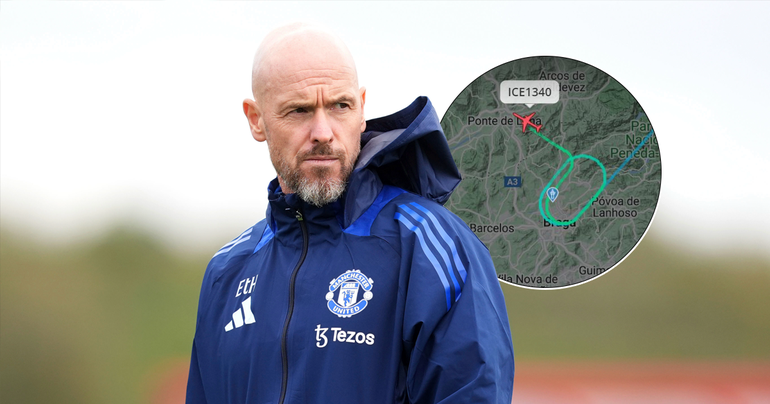 Hilariteit om beroerde vliegreis Erik ten Hag en Manchester United: 'Zat Antony in de cockpit?'