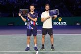 Wesley Koolhof won met zijn dubbelpartner Nikola Mektic de Paris Masters. ©Getty Images
