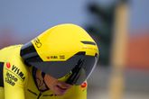 Jonas Vingegaard met nieuwe helm in actie tijdens de tijdrit van Tirreno-Adriatico © Getty Images