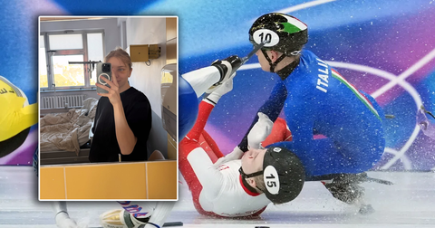 Verminkte Poolse shorttrackster (25) deelt heftige update: 'Mijn oog is nog niet indrukwekkend'