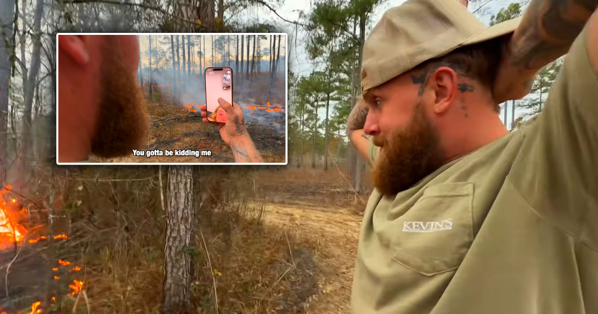 Jake Paul belt Jutta Leerdam in paniek op door grote vlammenzee op landgoed: 'Denk je dat ik dom ben