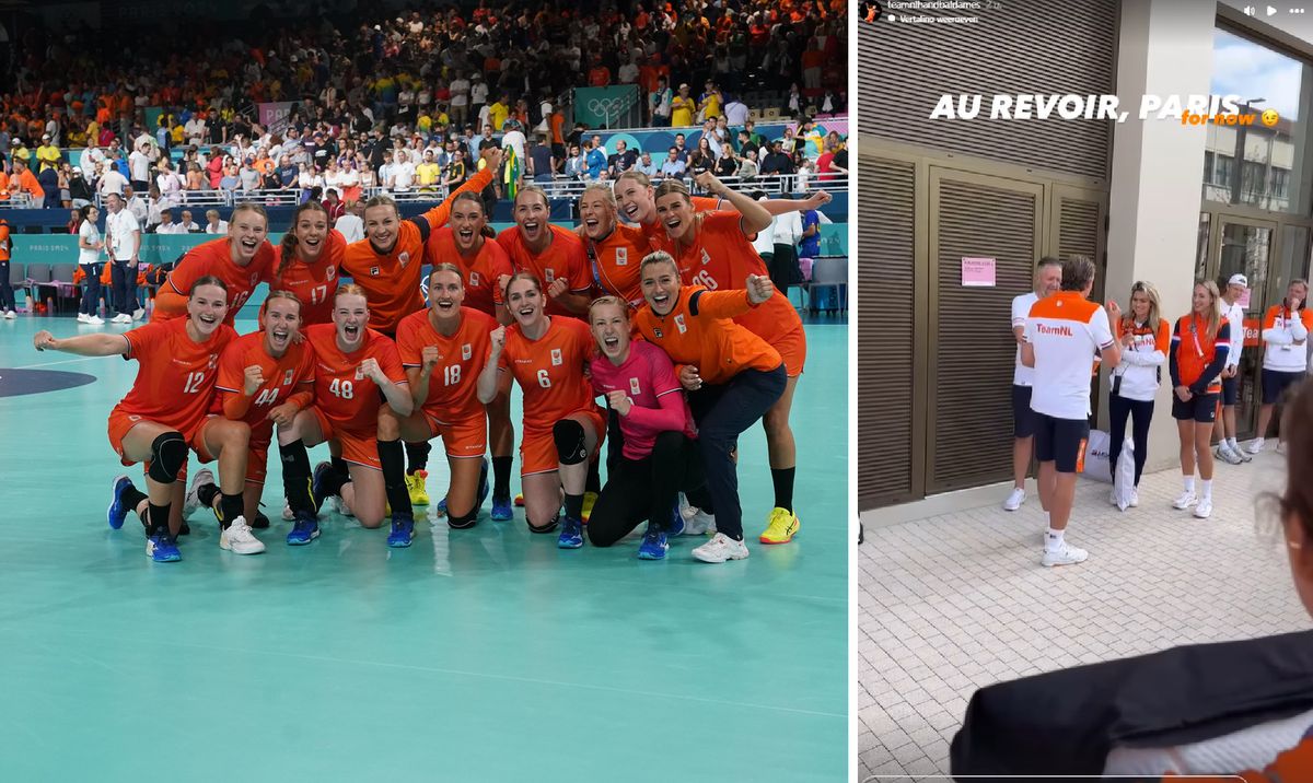 Handbalsters nemen afscheid van Parijs: Estavana Polman krijgt bijzonder cadeau van Pieter van den Hoogenband