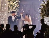 Luis Diaz en Geraldine Ponce tijdens de bruiloft. © Getty Images.