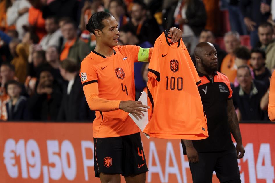 Oranje-aanvoerder Virgil van Dijk (35) vocht tegen tranen na 100e interland: 'Ik ben best emotioneel