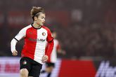 Ayase Ueda komt niet meer in actie voor Feyenoord in 2024. ©Getty Images