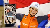 Irene Schouten met de kleine Dirk © Getty Images en Instagram, beeldbewerking Sportnieuws.nl