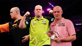 Michael van Gerwen in verschillende shirts © Getty Images, beeldbewerking Sportnieuw.nl